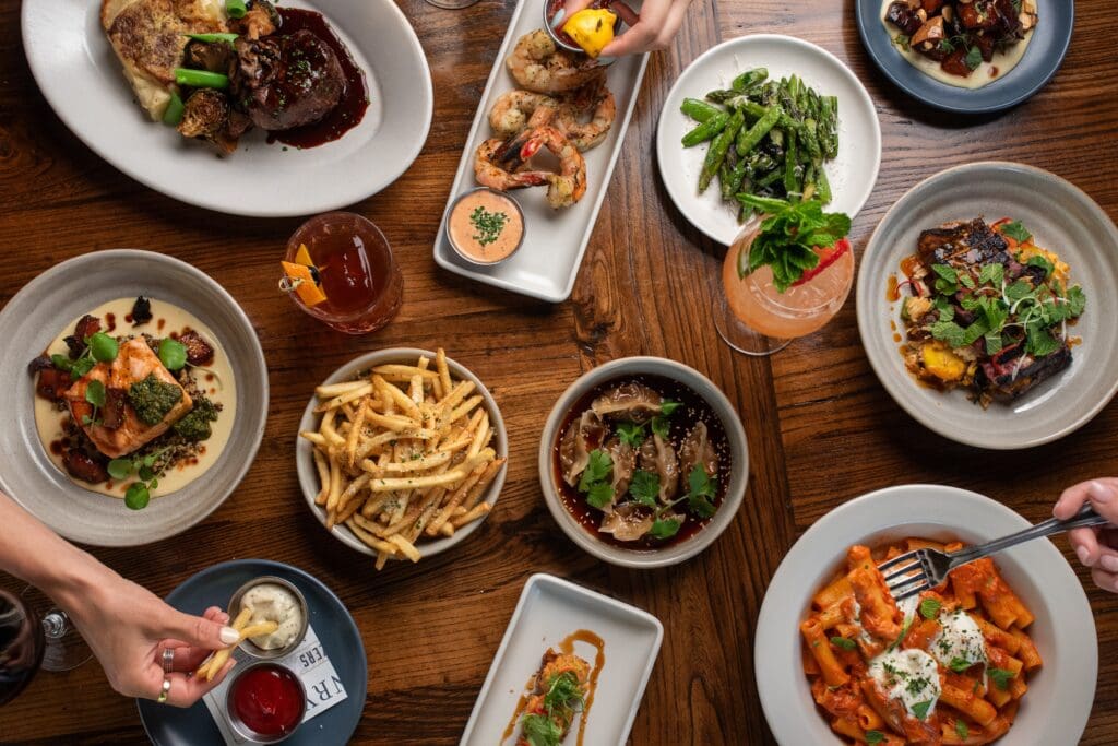 An array of American-style dishes served at the new eatery, The Henry in Memorial's Town & Country center. (Photo by Kathy Tran)