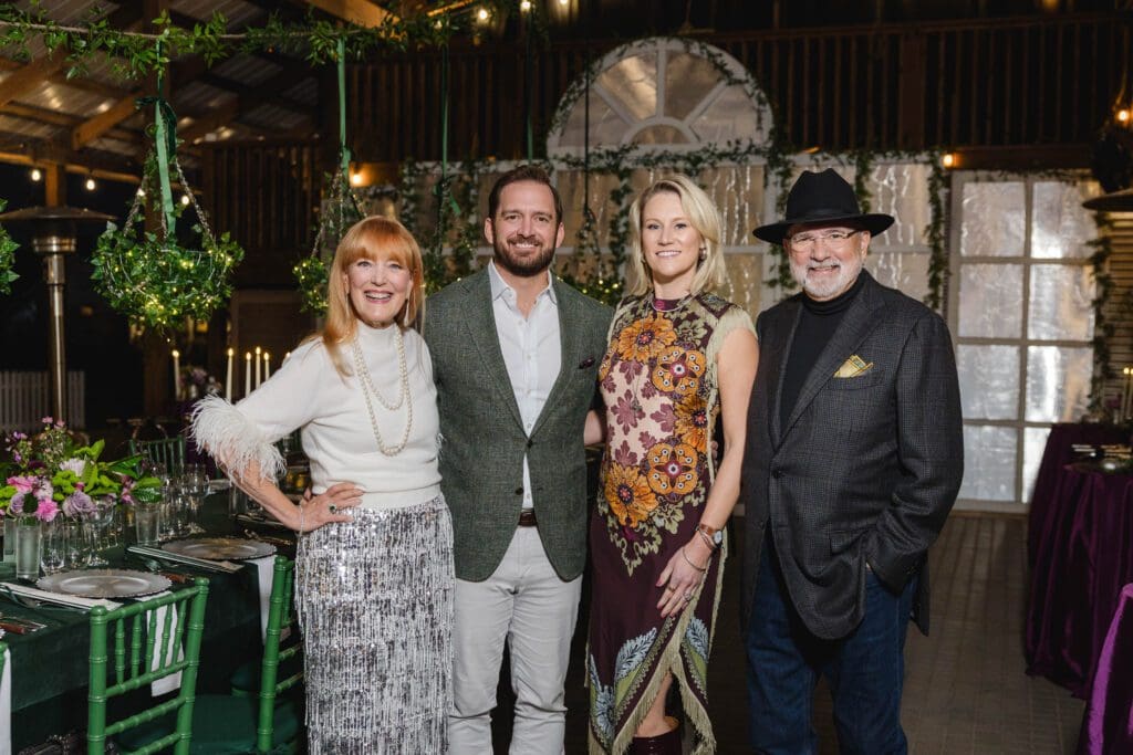 Honoree Gracie Cavnar, chairs Will & Virginia McMullen, honoree Bob Cavnar at the Recipe for Success Foundation Delicious Alchemy 20th anniversary banquet held at Hope Farms (Photo by CatchLight Group)