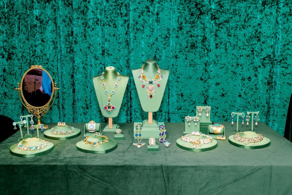 Margot McKinney jewels on display at the Jeweler Party (Photo by Canon Sawyer, Canon Elizabeth Photography)