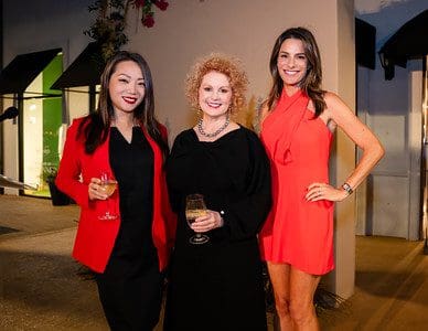 Julie Huang, Jeanna Bamburg, Sara Ritenour at the Elizabeth Anthony 'Go Red for Women' fashion event (Photography by Christina Griffin, WDR Imagery)