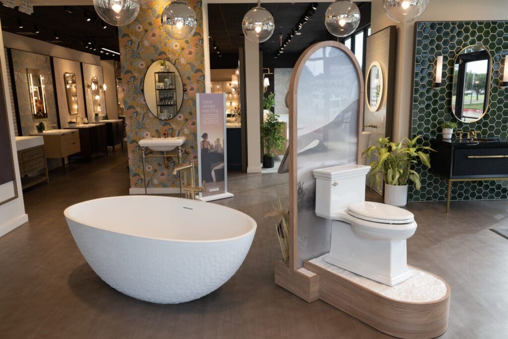 The event took place in Kohler's spacious and pristine Plano showroom. (Photo by George Fiala)