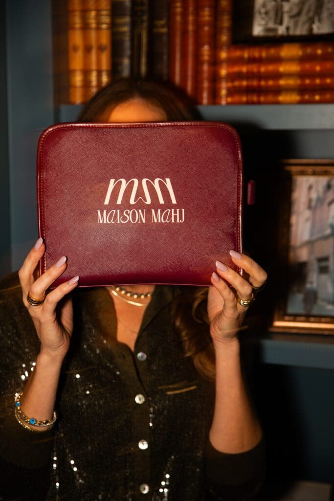 The Maison Mahj tile clutches blend fashion and function with a sleek silhouette designed for both storage and display. (Photo by Maison Mahj)