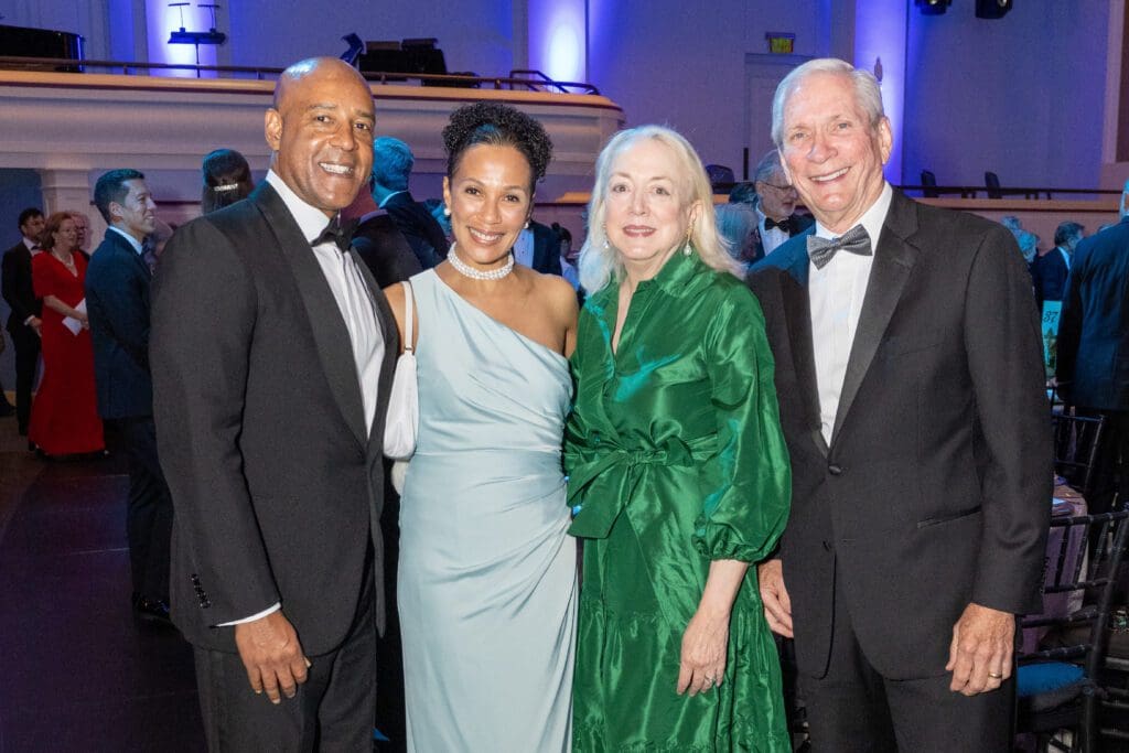 Reginald DesRoches & Paula Gilmer DesRoches, Cathryn & Doug Selman at Rice University's Shepherd School of Music 50th anniversary gala (Photo by Wilson Parish)