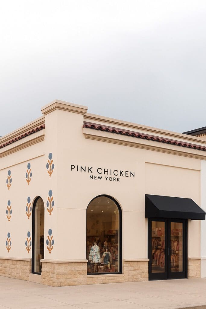The newest store on Market Street is Pink Chicken, which carries children's wear and Mommy-and-me lines. (Photo by Siena Photography)