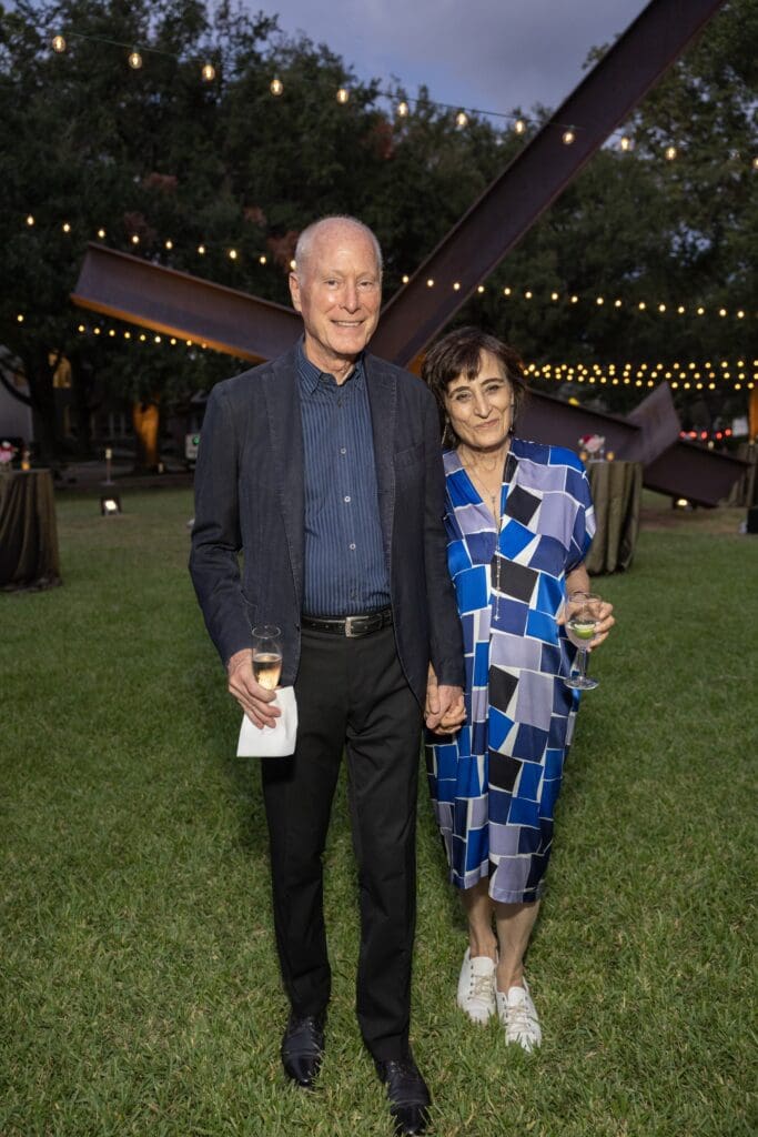 Ted Dohmen and Sheila Noeth at the Menil Collection's Party in the Park (Photo by Jenny Antill Clifton)