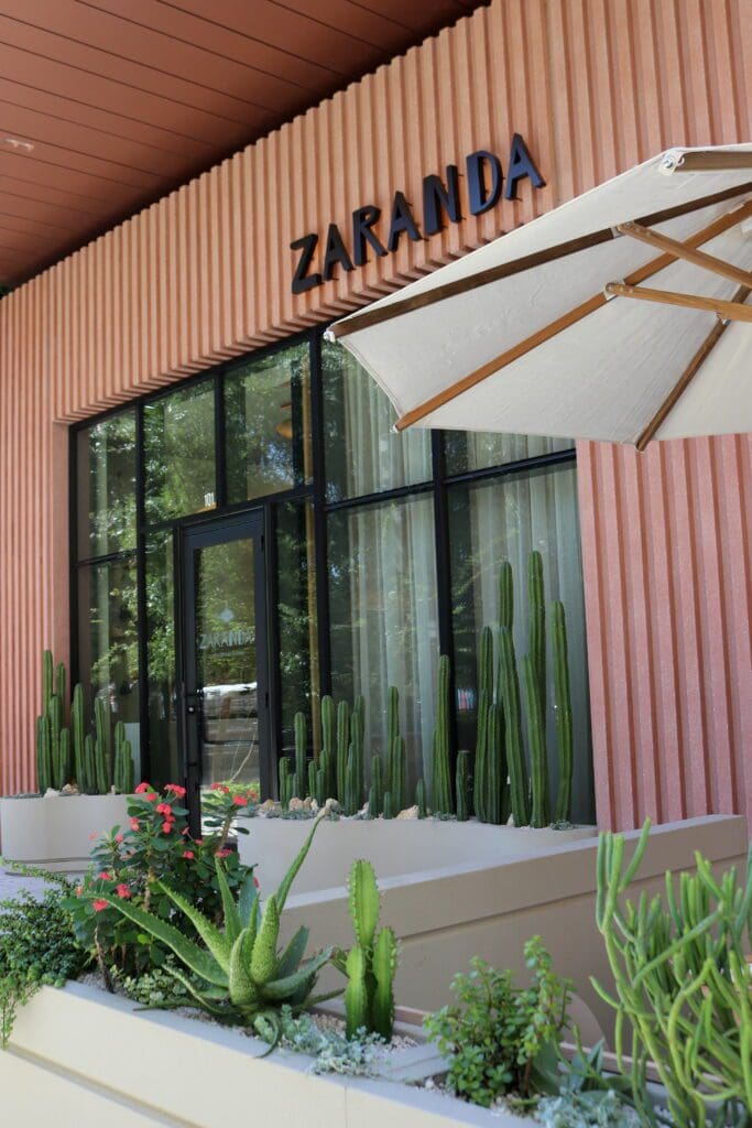 Zaranda is situated downtown, steps away from Discovery Green on the ground floor of the 28-story Norton Rose Fulbright Tower.  (Photo by Paula Murphy)