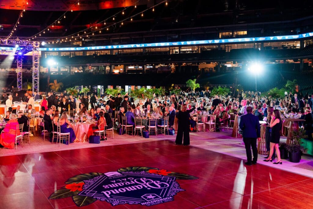 This is what it looks like when the baseball field becomes at party venue for the 'Diamond Dreams' gala (Photo courtesy of Houston Astros)