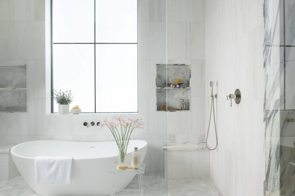 A primary bath to dream of at 11606 Blalock Lane (Photo by Laurie Perez)