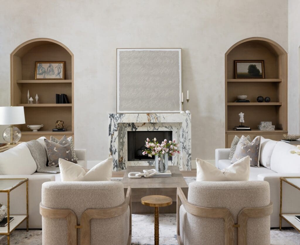 Venetian plaster sets the stage for elegant design in this masterful build at 11606 Blalock Lane. (Photo by Laurie Perez)