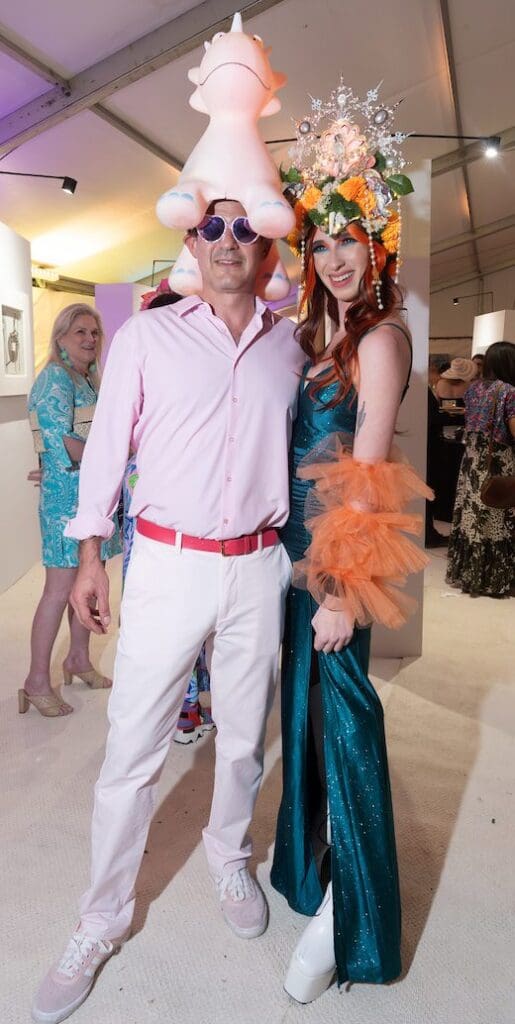 Justin Segal, Sage Knapp at Orange Show Barefoot Beach Ball (Photo by Daniel Ortiz)