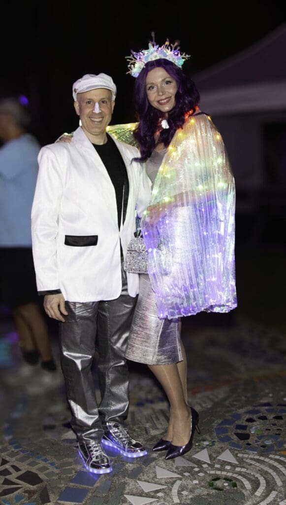 Marc & Nika Adler at Orange Show Barefoot Beach Ball Photo by Mike Herrera)