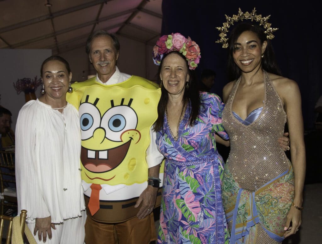 Gaynell Floyd Drexler, Orange Show executive director Jack Massing, Catherine D. Anspon, Kathryn Drexler at Orange Show Barefoot Beach Ball (Photo by Mike Herrera)