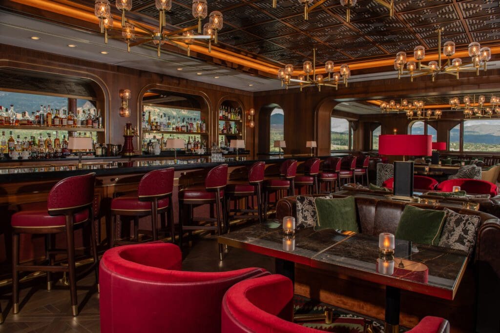 In the speakeasy, called The Polo Club at The Penrose Room, a knowledgable server held court at the martini cart and whipped up (with elegant showmanship) The Perfect Dirty Martini. (Photo by The Broadmoor)