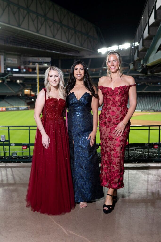 Chairs Grace Gosnell, Victoria Villarreal, Caitlin Rance at the Barbara Bush Houston Literacy Foundation’s Young Professionals 'Storybook Gala' (Photo by Daniel Ortiz)