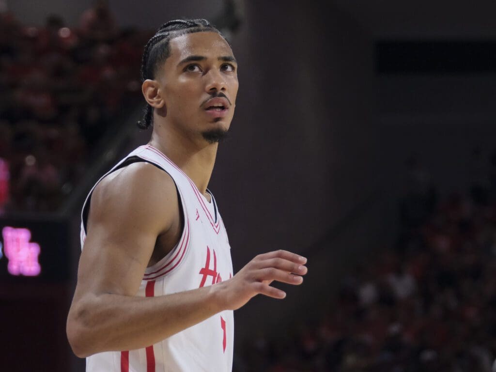 University of Houston point guard Milos Uzan is making the most of his final season. (Photo by F. Carter Smith)