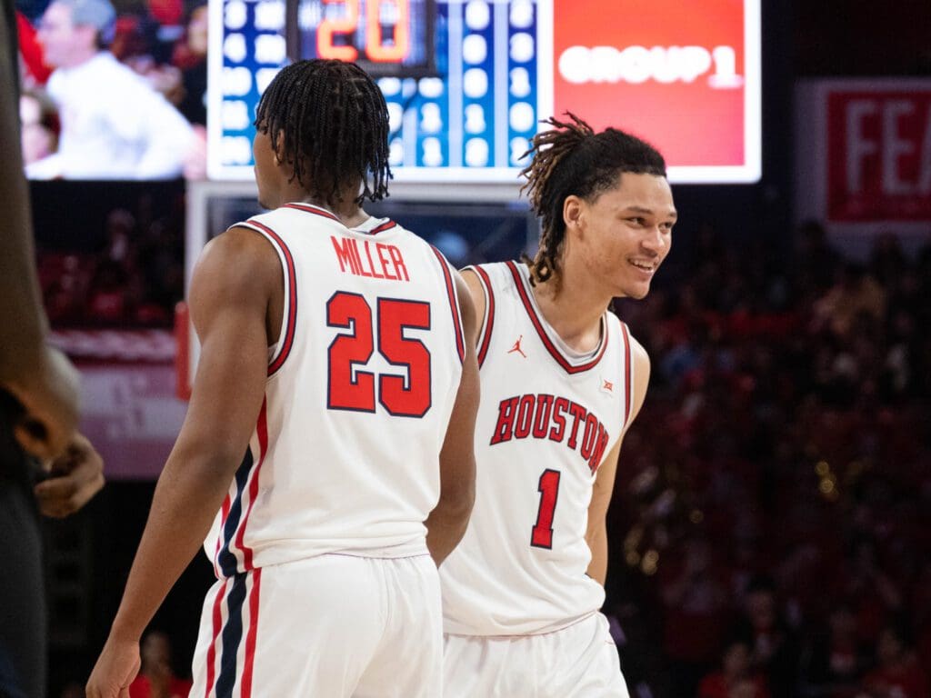 University of Houston reserve guards Mercy MIller and Isiah Harwell will help determine how far this Houston team goes. (Photo by F. Carter Smith)