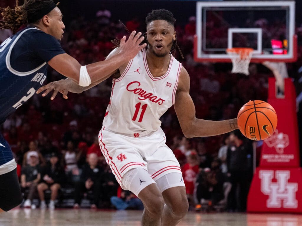 University of Houston power forward JoJo Tugler is a natural passer. (Photo by F. Carter Smith)