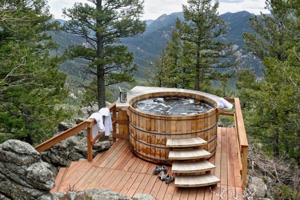 At Cloud Camp, the views from the hot tubs beckon, and admiring the singular views really is time well spent. (Photo by The Broadmoor)