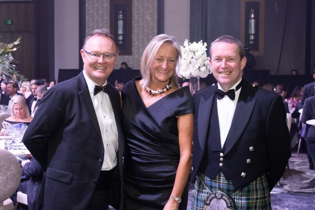 James & Jennifer McLennan, Keith Scott at the British American Foundation of Texas Gala (Photo by Wilson Parish)