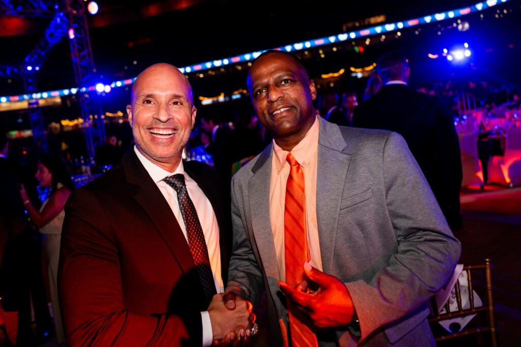 Astros manager Joe Espada, Astros general manager Dana Brown at the 'Diamond Dreams' gala (Photo courtesy of the Houston Astros)  