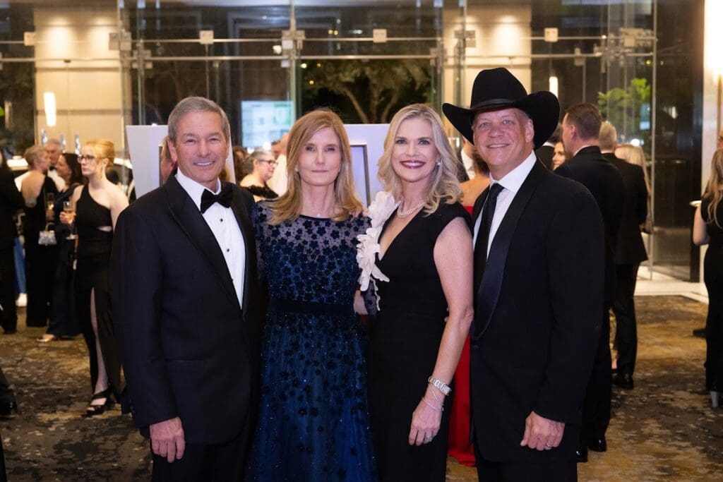 Chairs Tom & Meg Long, Amy & Rob Pierce at the British American Foundation of Texas Gala (Photo by Wilson Parish)