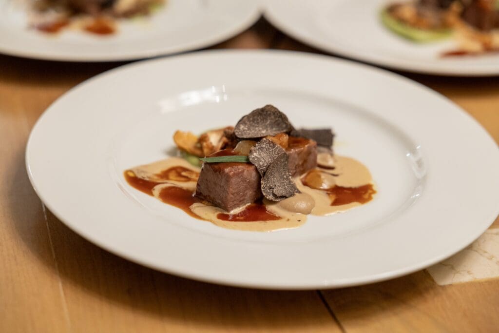 The Roco brothers' veal shoulder with mushrooms served at the Hope & Opportunity dinner in support of the neurodiverse community.
 (Photo by Texas Children's Hospital)