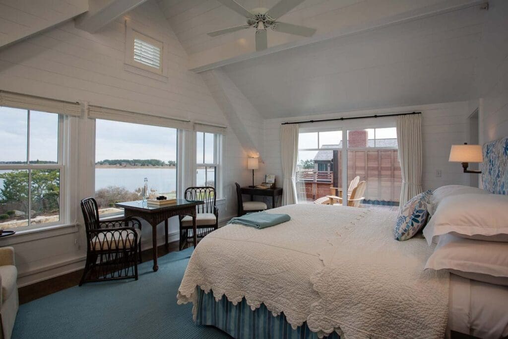Each Fenway Suite has an enclosed furnished deck with a deep soaking tub. (Courtesy)