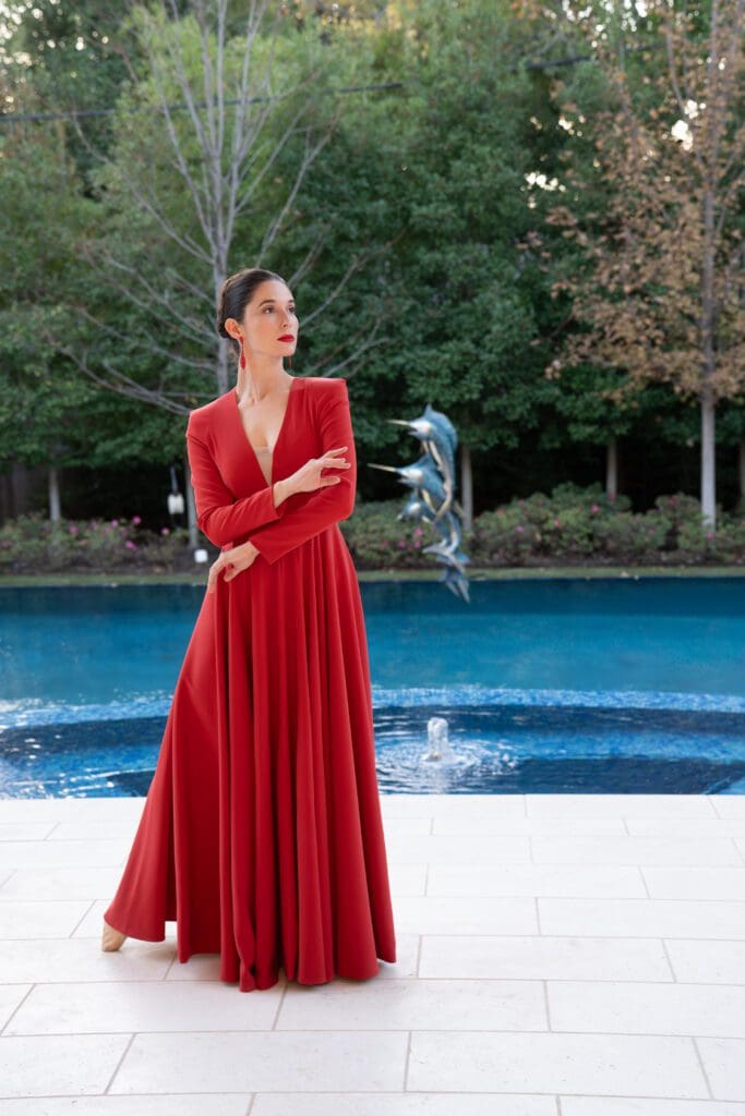 A member of the American Classical Ballet in an original couture design by Anna Berman, Annabelle Couture (Photo by Danny Campbell)