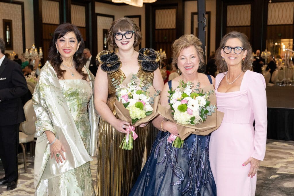 Alice Mao Brams, Kittsie Klaes, Robin Klaes, Elizabeth DeLuca at the Winter Ball (Photo by Jacob Power)