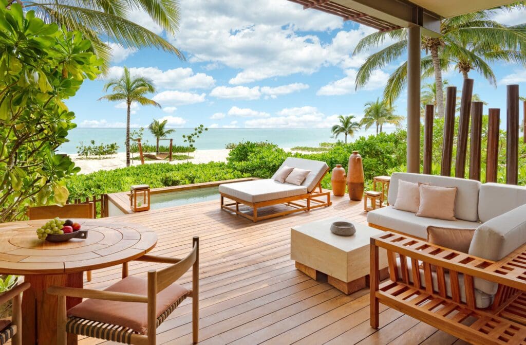 Beachfront Studio Suite (Photo by Rosewood Mayakoba)
