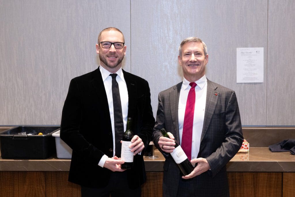 Ed Finger, Dean Putterman at CanCare's 'Hope Uncorked' dinner (Photo by Jacob Power)