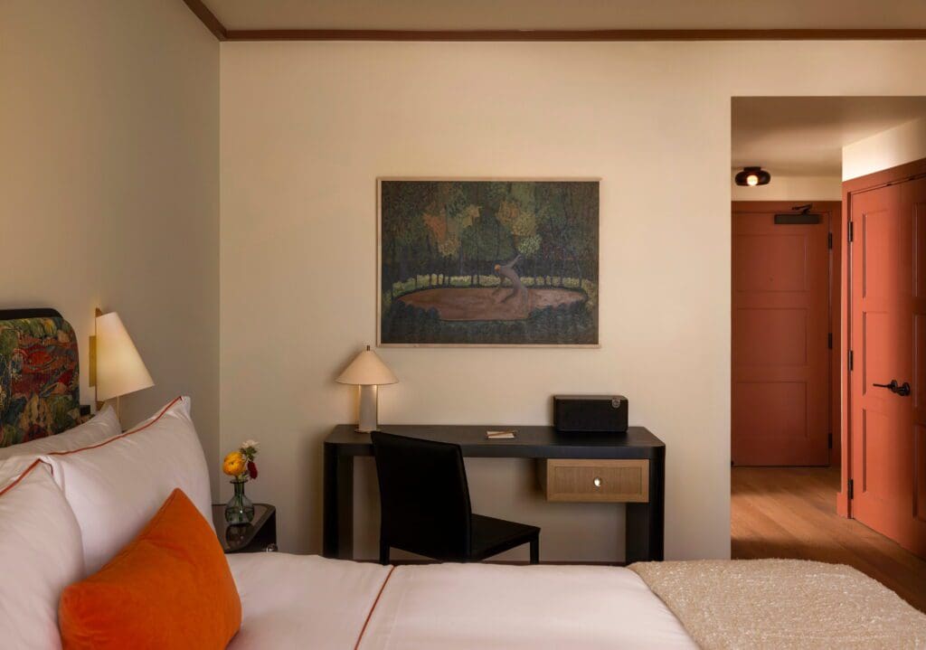 A room with a king bed at Hotel Daphne (Photo by Julie Soefer)