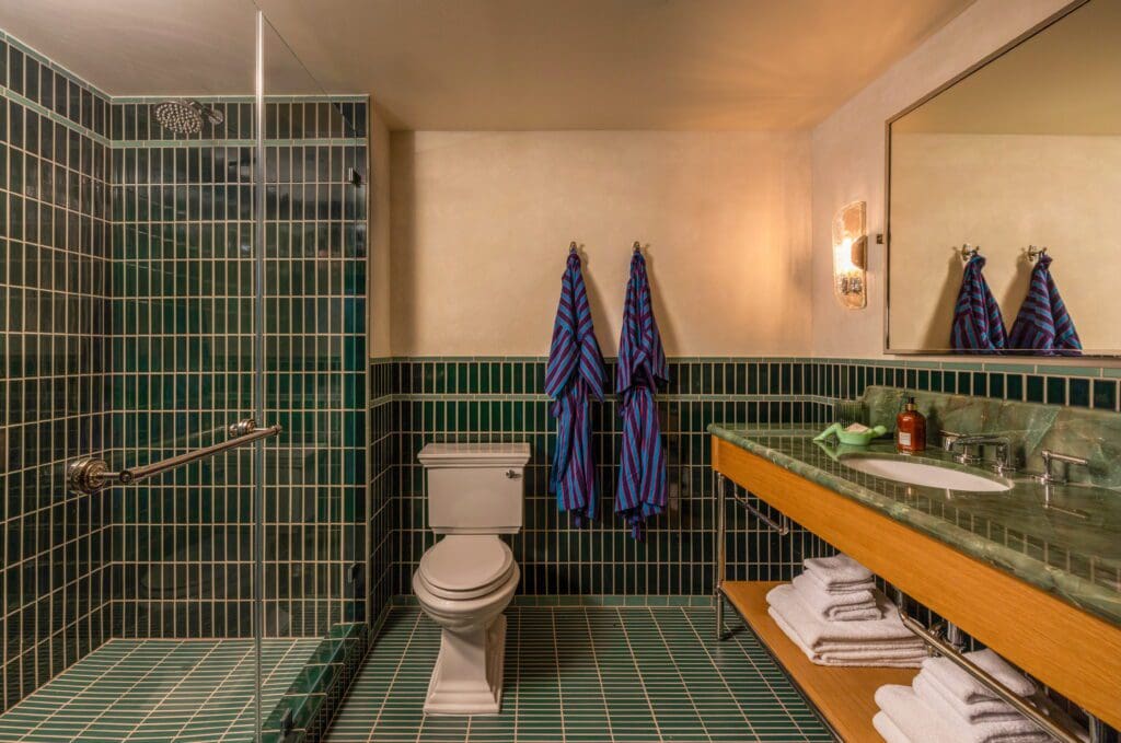 Hotel Daphne bathroom (Photo by Julie Soefer)