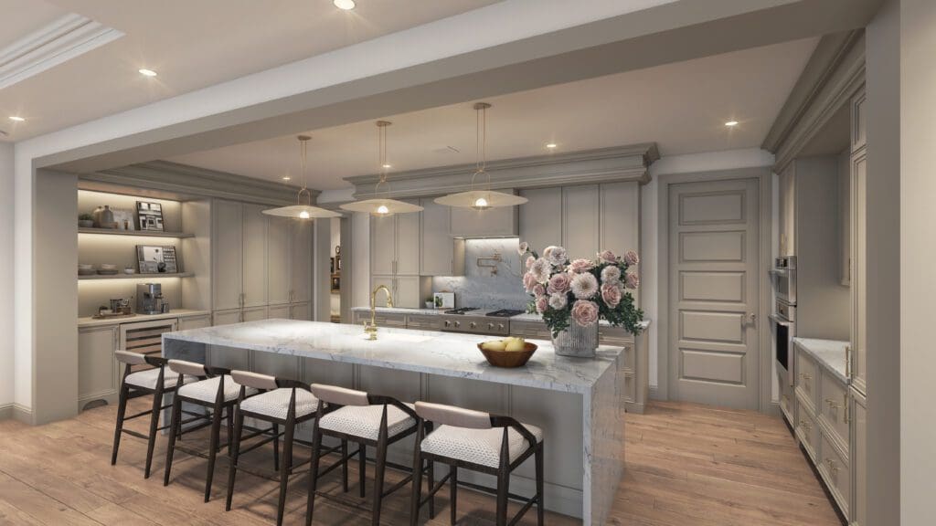 The Langley two-bedroom kitchen in the Gardenia floor plan