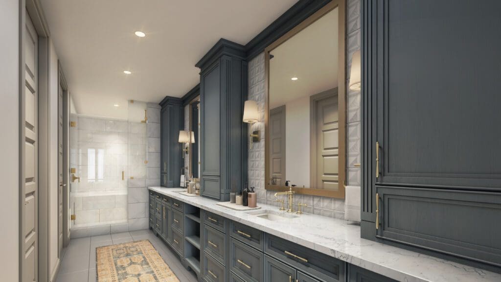 The primary bath in The Langley Gardenia floor plan