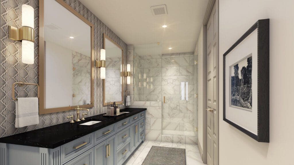 The guest bath in The Langley Sapphire floor plan
