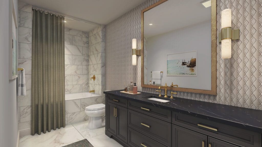 Guest bath in the Azalea floor plan of The Langley