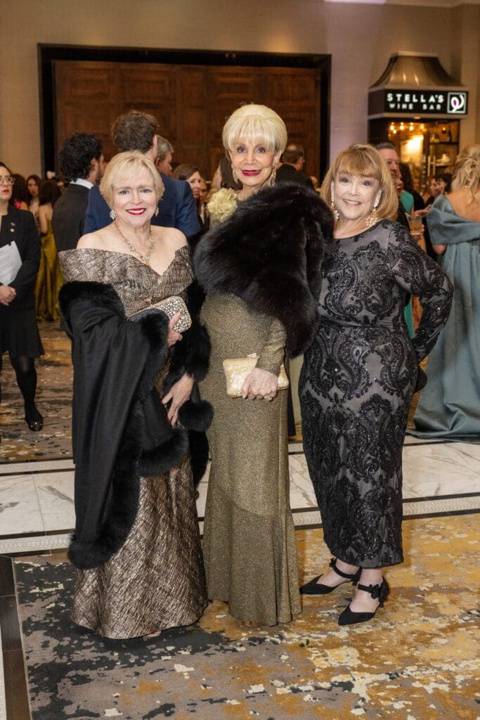 Leila Perrin, Leisa Holland-Nelson, Marilu Garza at the Winter Ball (Photo by Jacob Power)