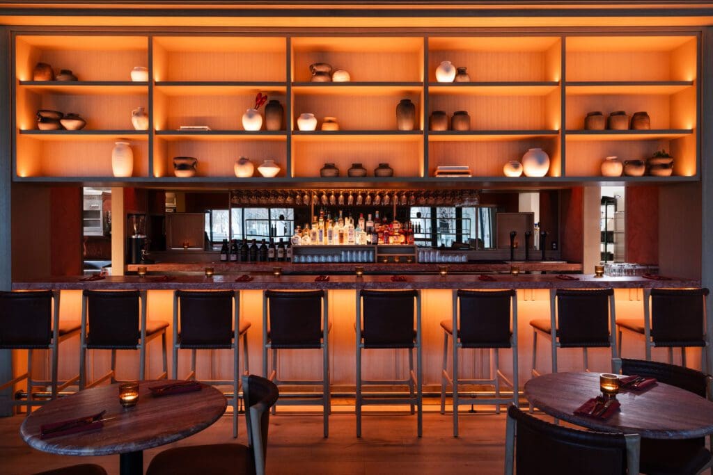 Designed by Mathers in collaboration with Wish You Were Here Group’s in-house design team led by Monica Ruma, the interiors reflect the brand’s signature balance of warmth and refinement.
