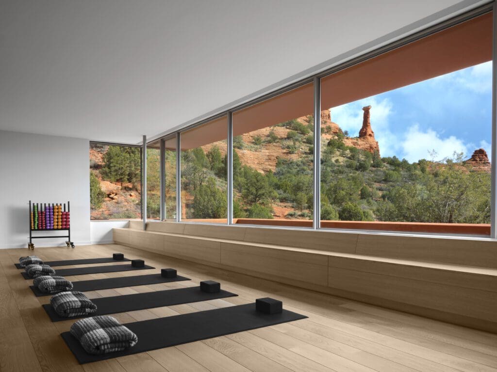 Every window throughout Mii amo boasts mesmerizing views. 