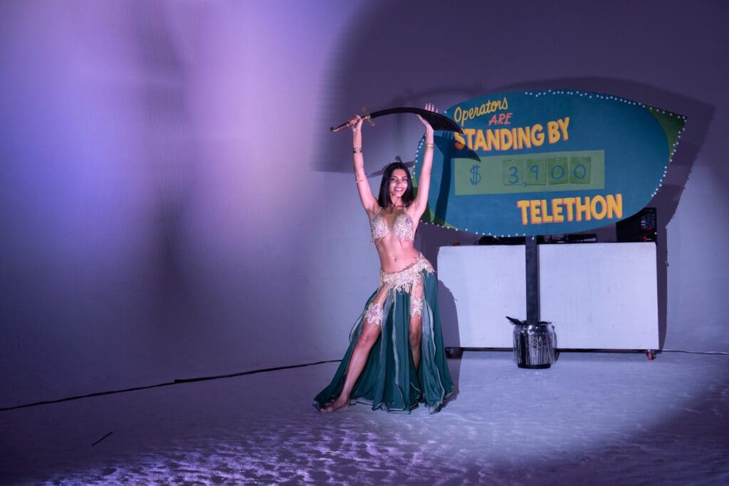 Bibbo belly dancing at Operators Are Standing By (Photo by Alan Nguyen)
