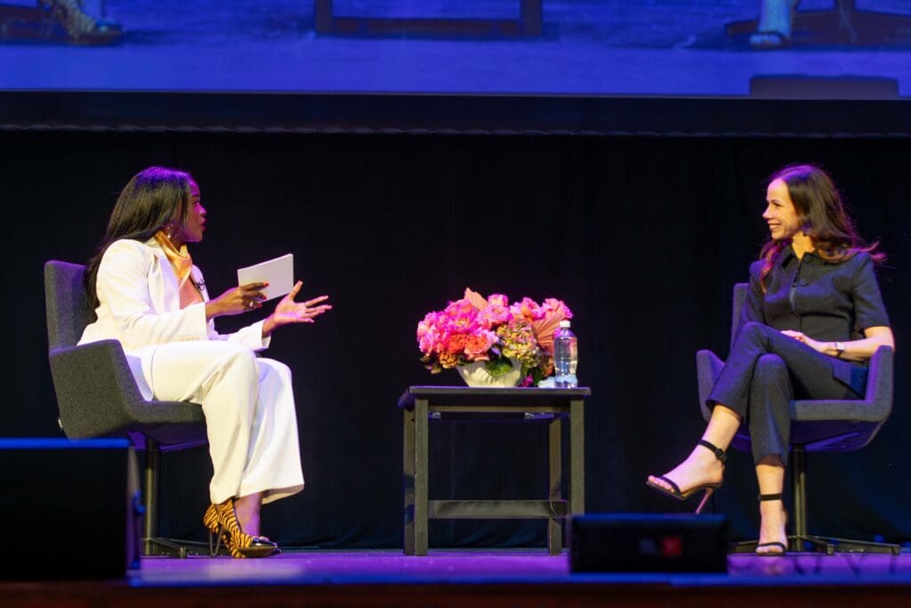 Bush joined five-time Emmy award-winning journalist Tashara Parker on-stage in a conversation filled with funny remembrances about the Bush family and sweet, tearful memories of her grandmother. (Photo by Lindsay Jones)