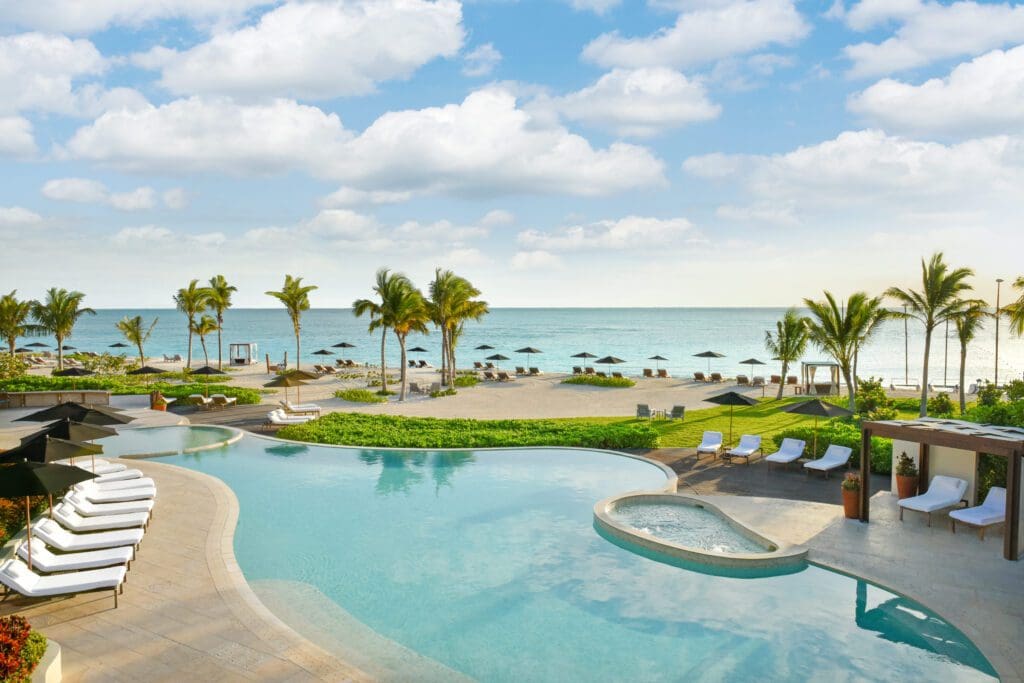 Punta Bonita Pool Beach Deck (Photo by Rosewood Mayakoba)