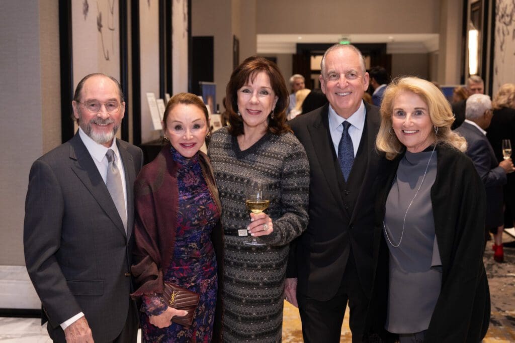 Stuart & Gaye Lynn Zarrow, Elizabeth & Alan Stein, Denise Monteleone at CanCare's 'Hope Uncorked' dinner (Photo by Jacob Power)
