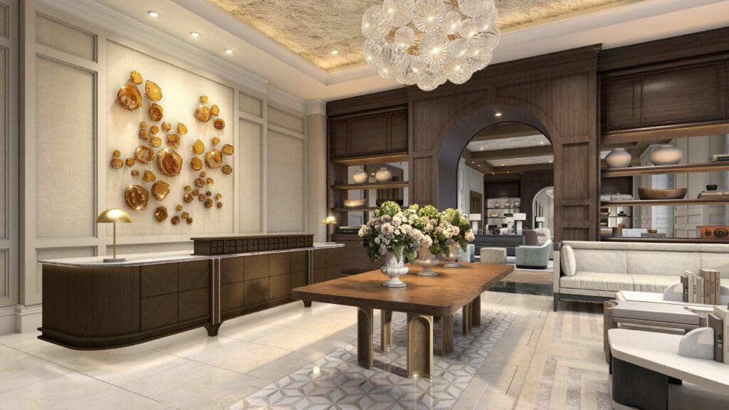 The Langley lobby entrance is as plush as it gets when it comes to rental properties.