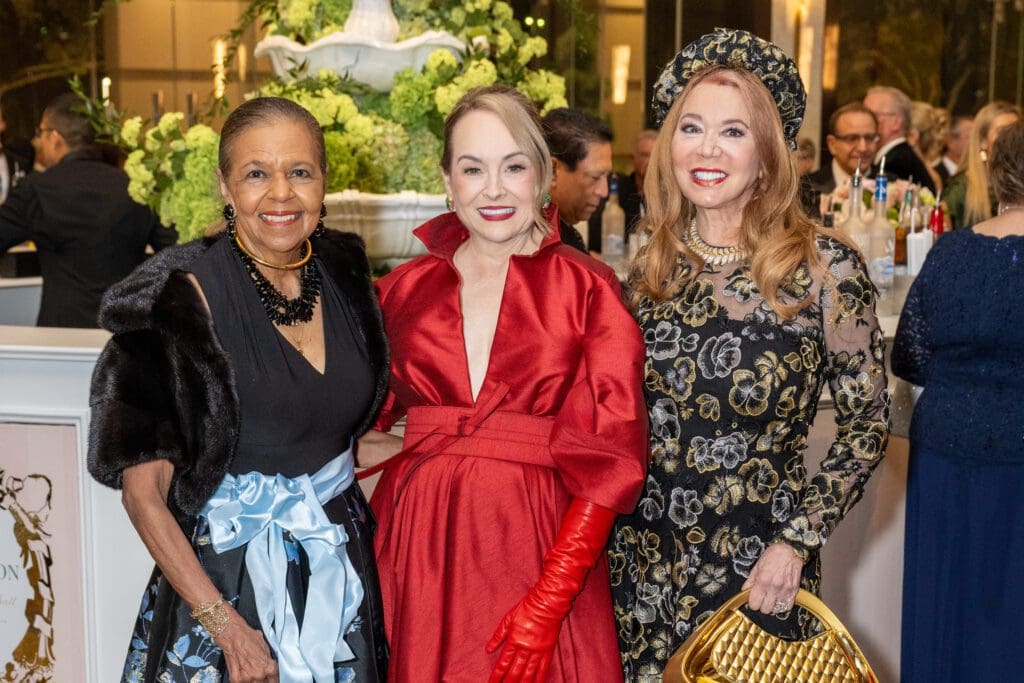 Dr. Yvonne Cormier, Linda Magill, Cindi Rose at the Winter Ball. (Photo by Jacob Power)