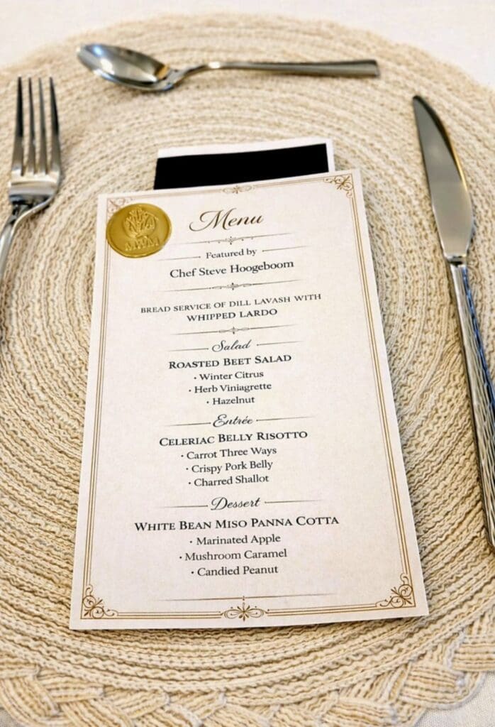 After grabbing drinks at Brewed’s bar, over two dozen guests filtered into the restaurant and coffee bar’s private dining room, eagerly awaiting a multi-course meal from Chef Steve Hoogeboom.  (Courtesy)