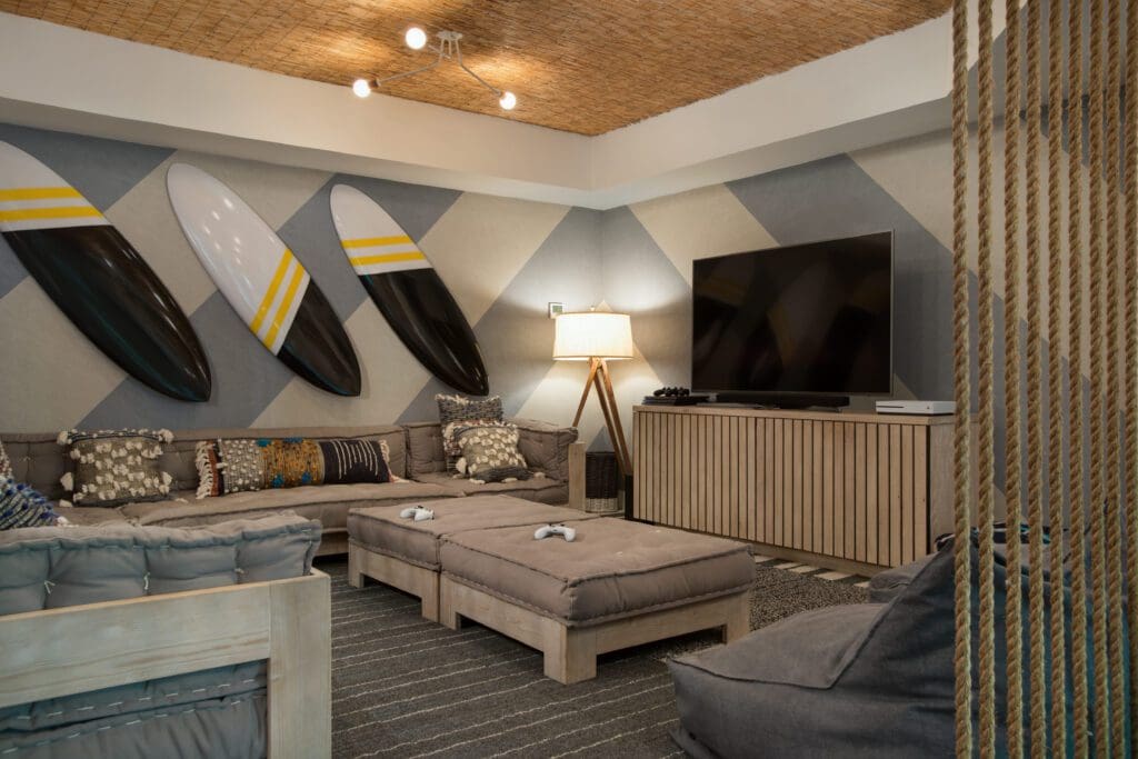 The resort has an on-site "Kids Town" program that is complimentary in the morning and includes activities like arts and crafts, as well as water sports. Pictured is their "Teen Town." (Photo by Grace Bay Club)