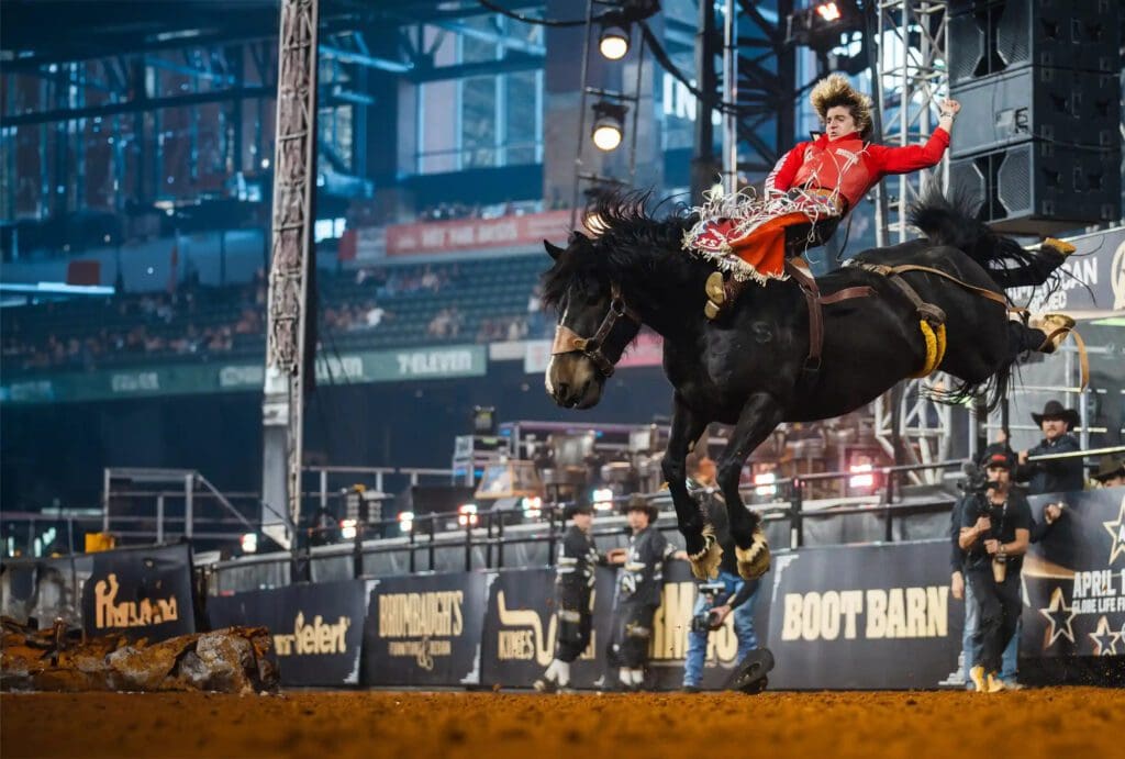 The 13th annual American Rodeo Championship Weekend returns to Globe Life Field in Arlington, May 22nd through the 23rd, as athletes compete for more than $3.6 million in prize money. (Courtesy)
