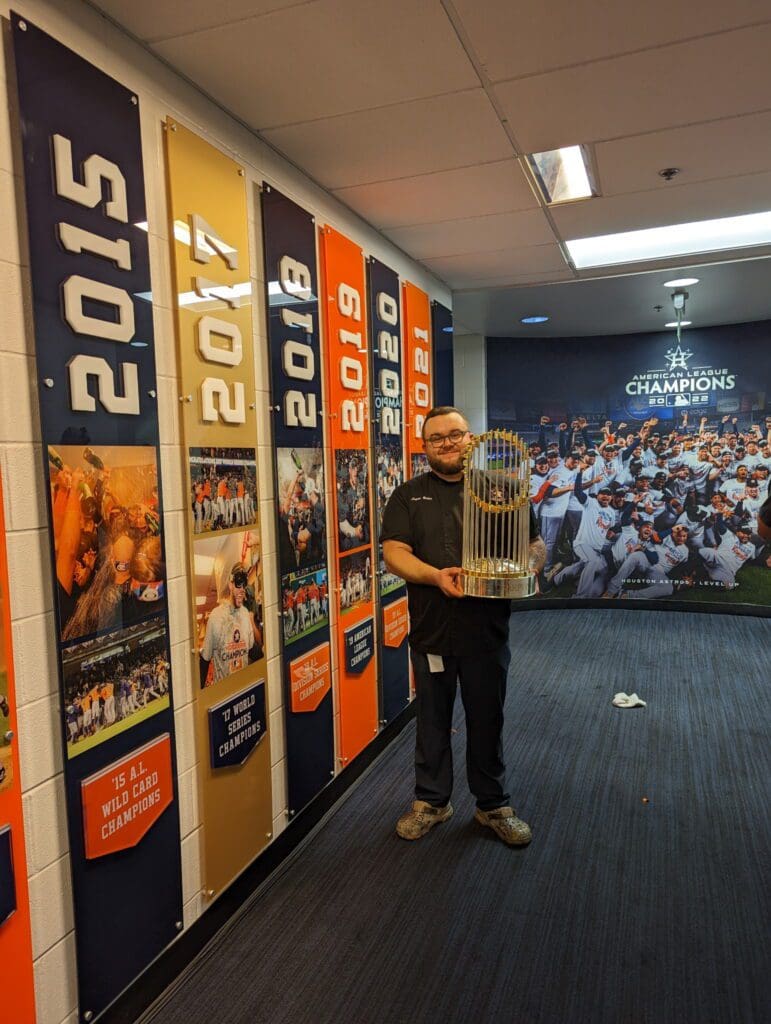 Logan Baker's job as the Astros chef comes with a number of unique perks. (Photo courtesy of Logan Baker)